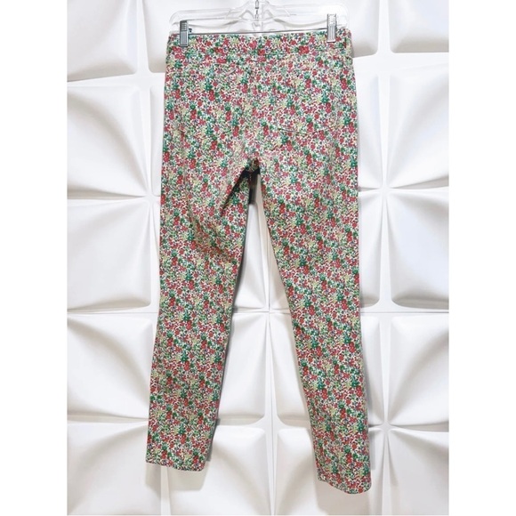 J Crew Sz 26 Toothpick Crop Floral Print Jean Liberty Bloom Emma Georgina Spring - Picture 9 of 14